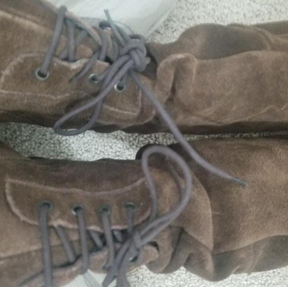 Vtg Tall Slouch Boots Genuine Suede EUC Size 7-7.5 - Picture 9 of 9
